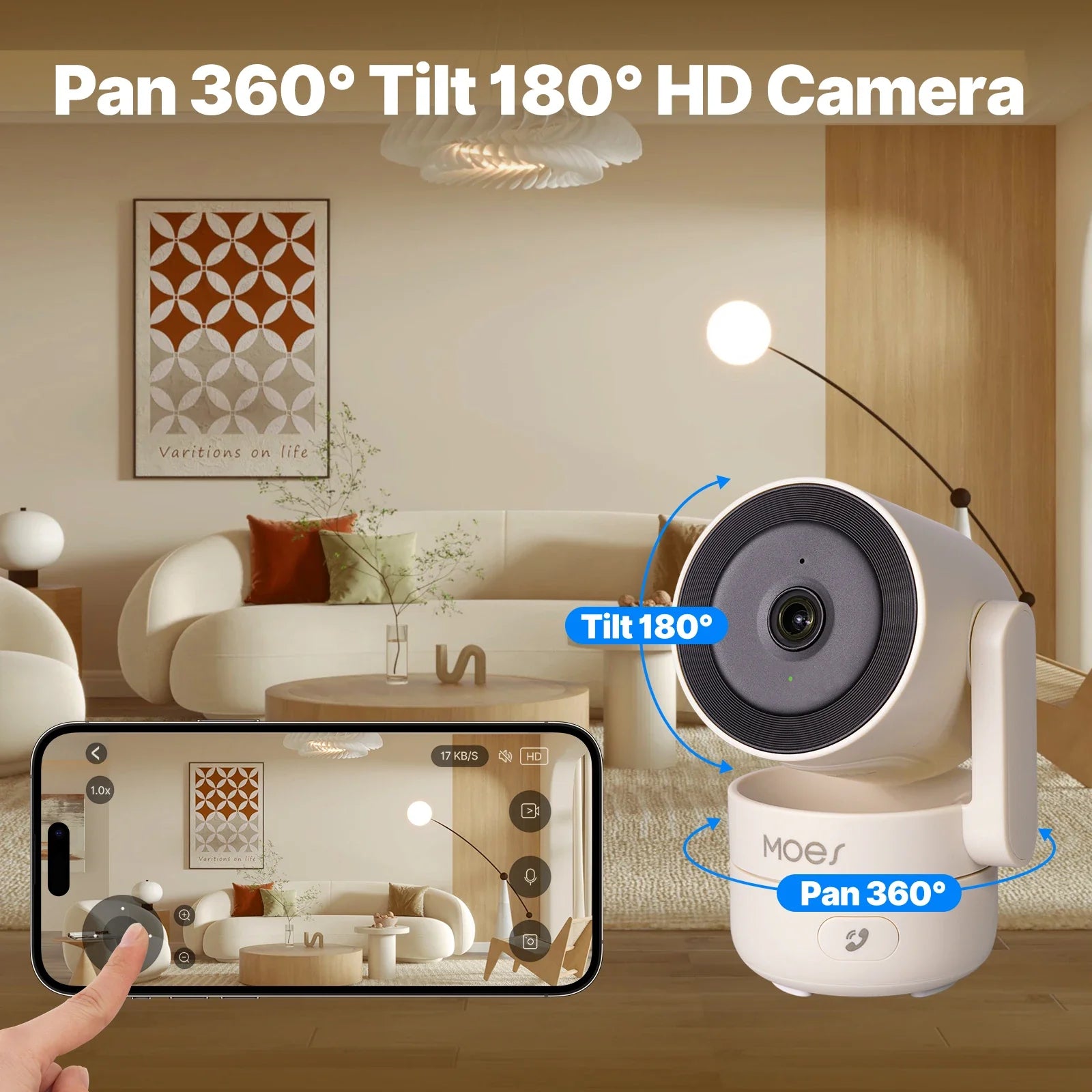 Caméra De Sécurité Intérieure WiFi 4MP Avec Vision Nocturne