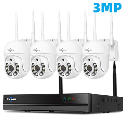 Système De Caméras De Surveillance WiFi PTZ 4 Caméras